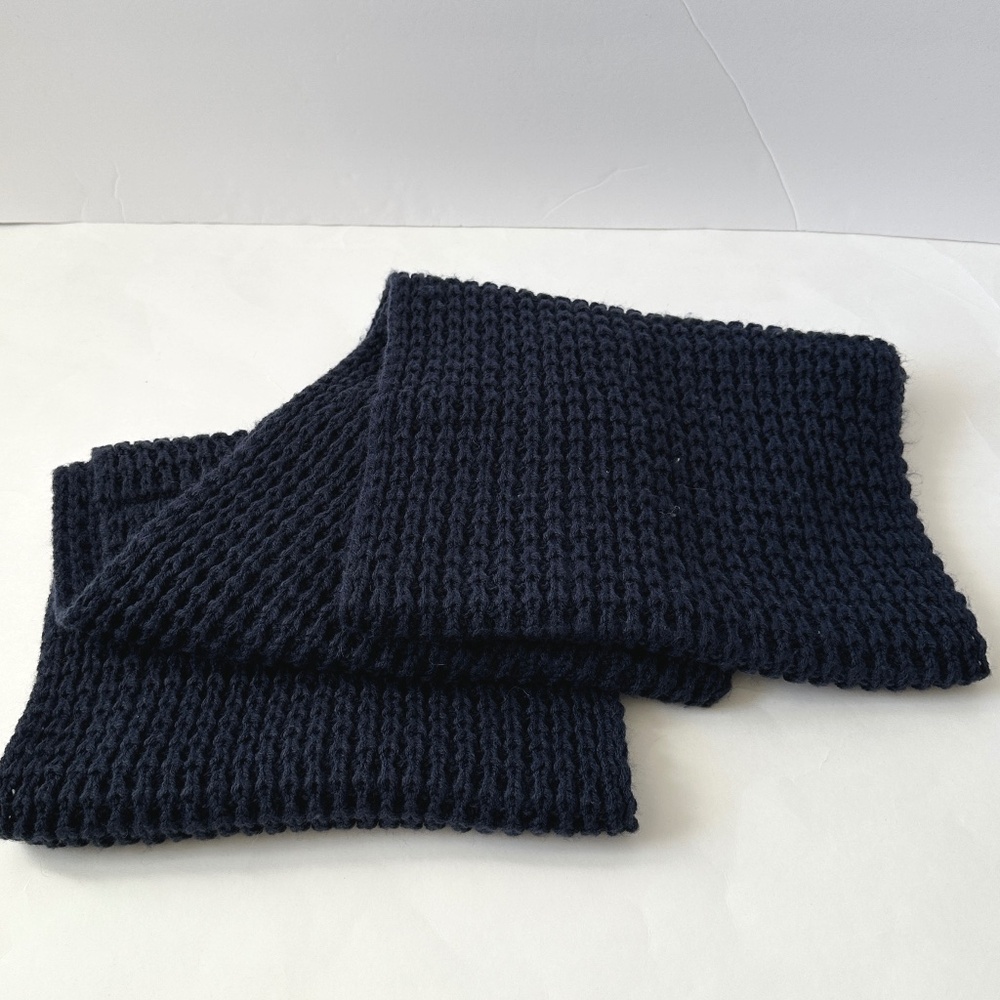 FINAL PRICE! Knit Navy Winter Scarf Cowl Neck